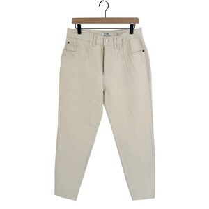 RE/DONE 70s Stove Pipe High Rise Straight Leg Jeans Cream Size 26 NWT Minimalist